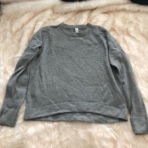 Lululemon cropped space dye grey sweater
